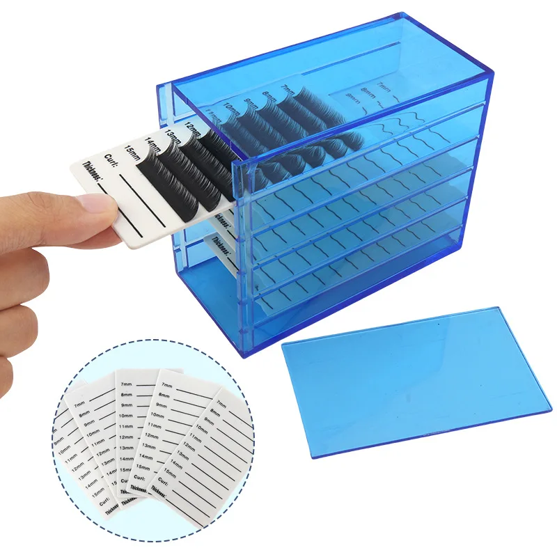 False Eyelash Storage Box 5 Layers Acrylic Pallet Lash Holder Pallet Individual Eyelash Extension Glue Display Stand Makeup Tool