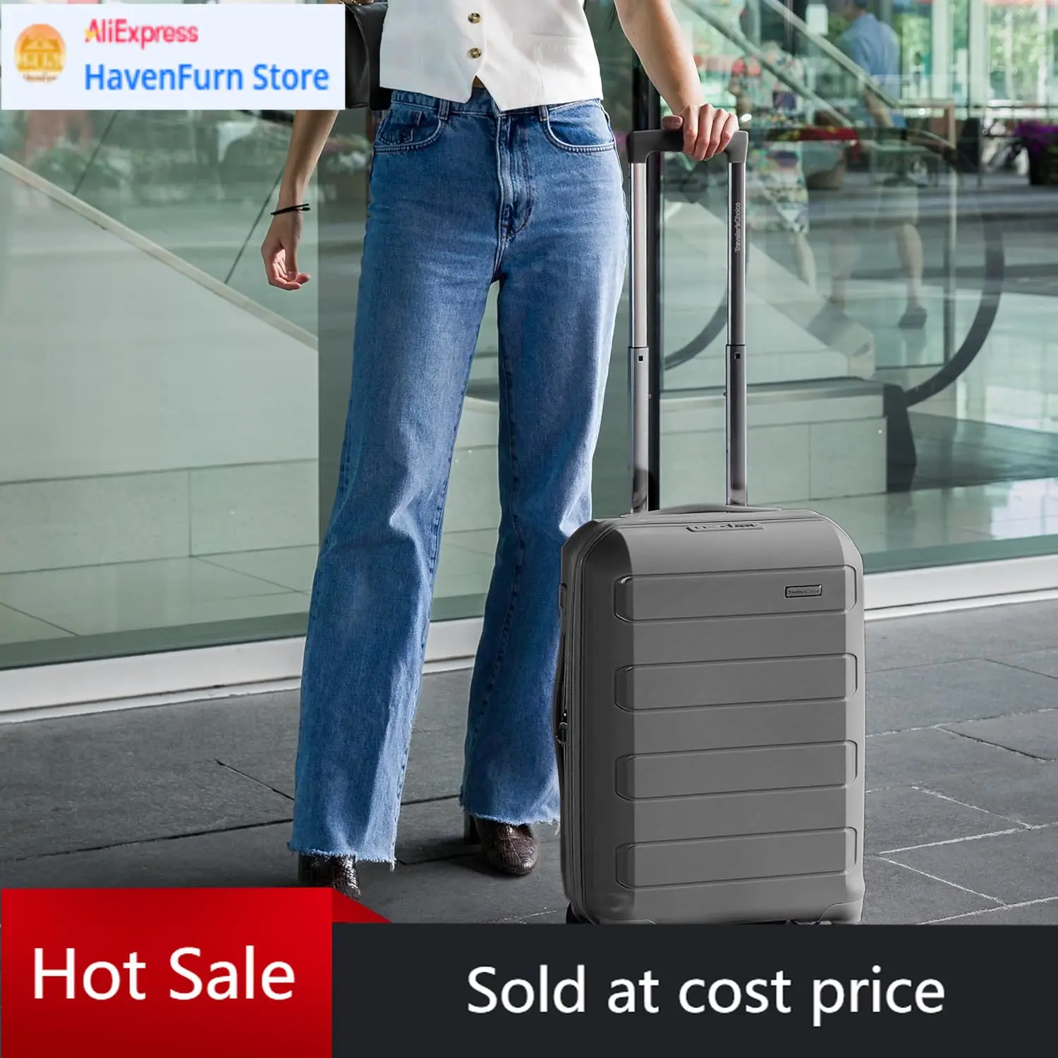 

Activity priceIndestructible Hardshell Spinner Luggage Gray 26 Inch Medium Expandable Traveler Choice
