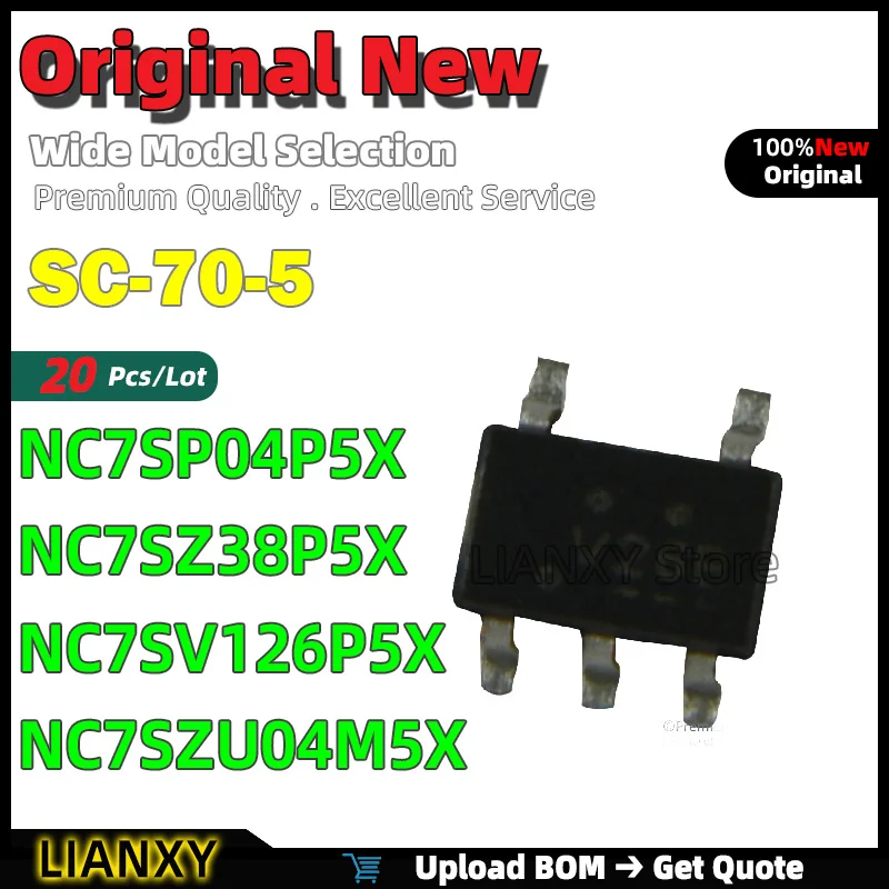 20pcs SC-70-5 NC7SP04P5X NC7SZ38P5X NC7SV126P5X NC7SZU04M5X Inverter New Original
