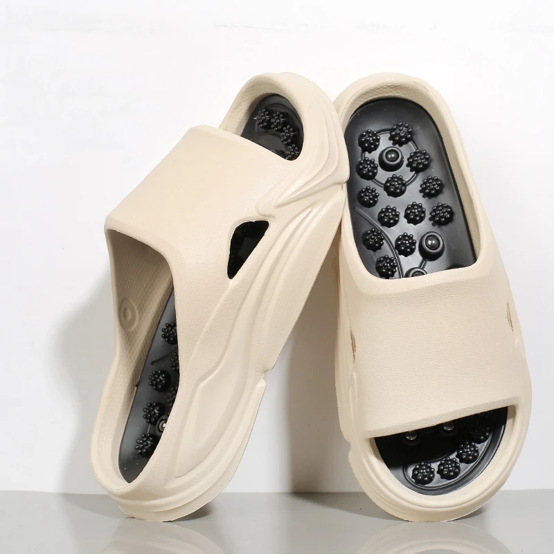 

Summer Men's Massage Slippers Comfortable Slides Indoor Outdoor Sandals Beach New Men Casual Shoes Male Couple House Slippers