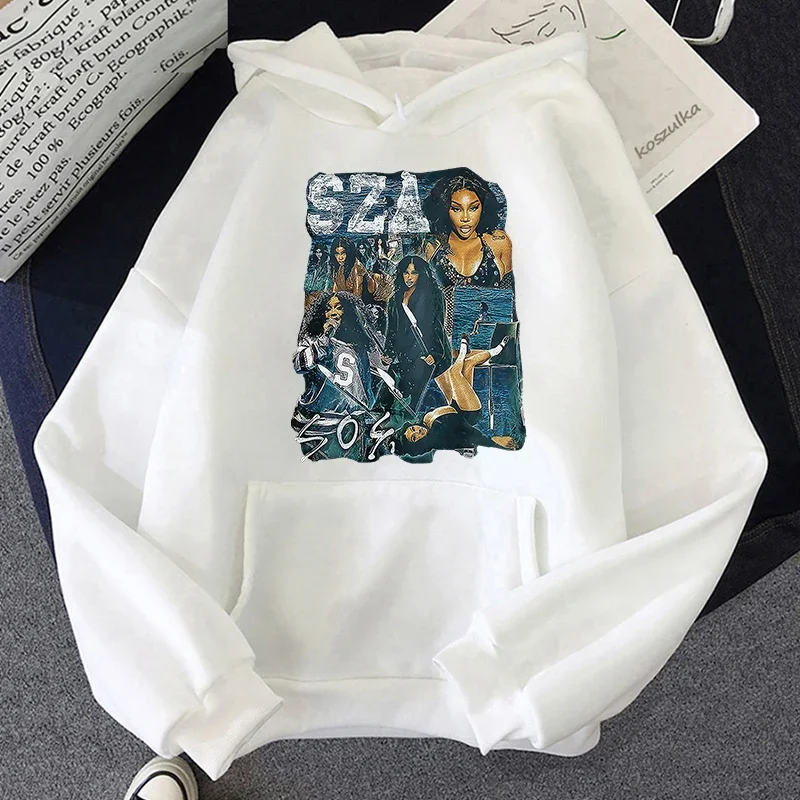 Sza Drive Sudadera con capucha estampada Hip Hop Harajuku hombres mujeres Sudadera con capucha suelta sudadera Casual moda ropa de calle Otoño Invierno sudaderas con capucha ropa