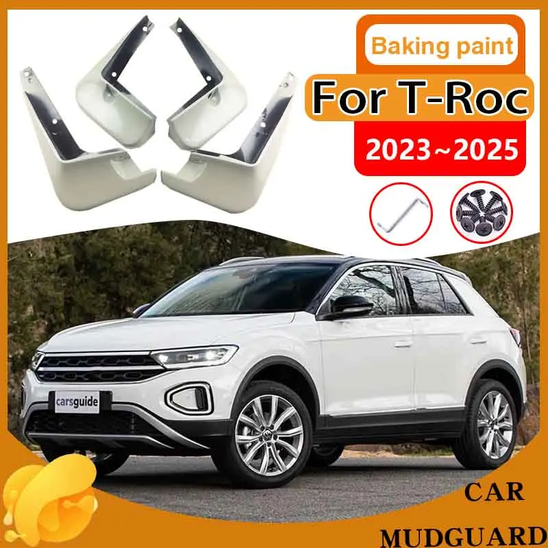 

Car Baking Paint Mudguard for Volkswagen VW T-Roc 2023 2024 2025 Accessories Mud Flaps Splash Guard Front Fender Protect Mudflap