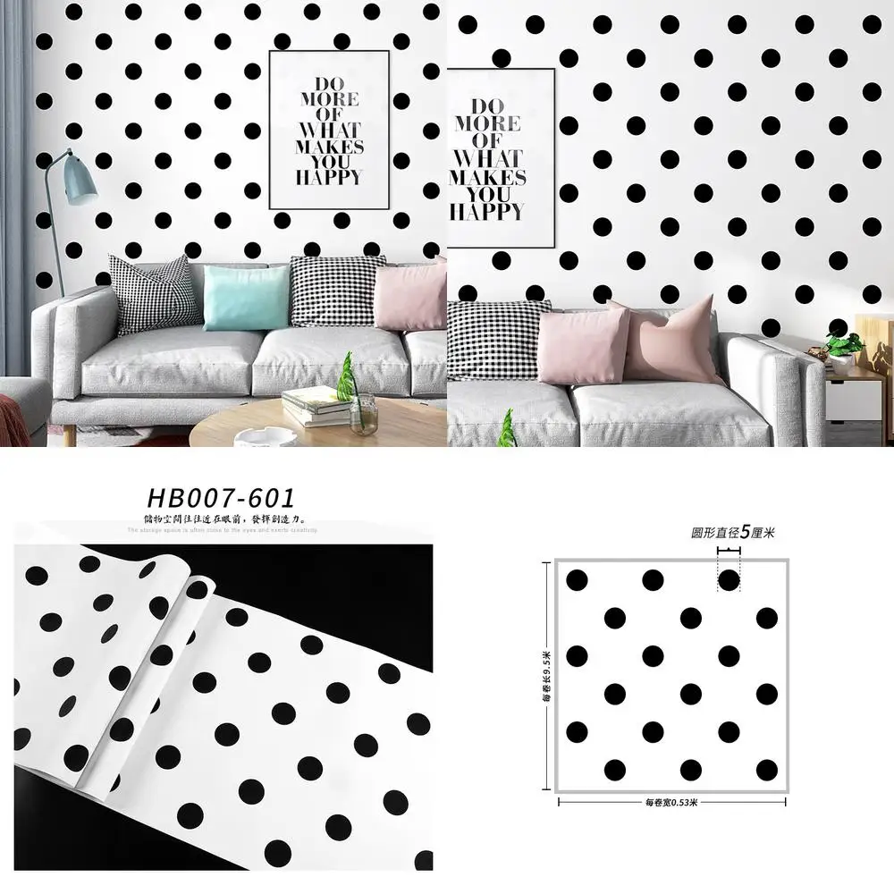Polka Dot Plaid Geometric Modern Minimalist Unique Trendy Fashion Store Wallpaper High End Women Clothing Special Background Wal