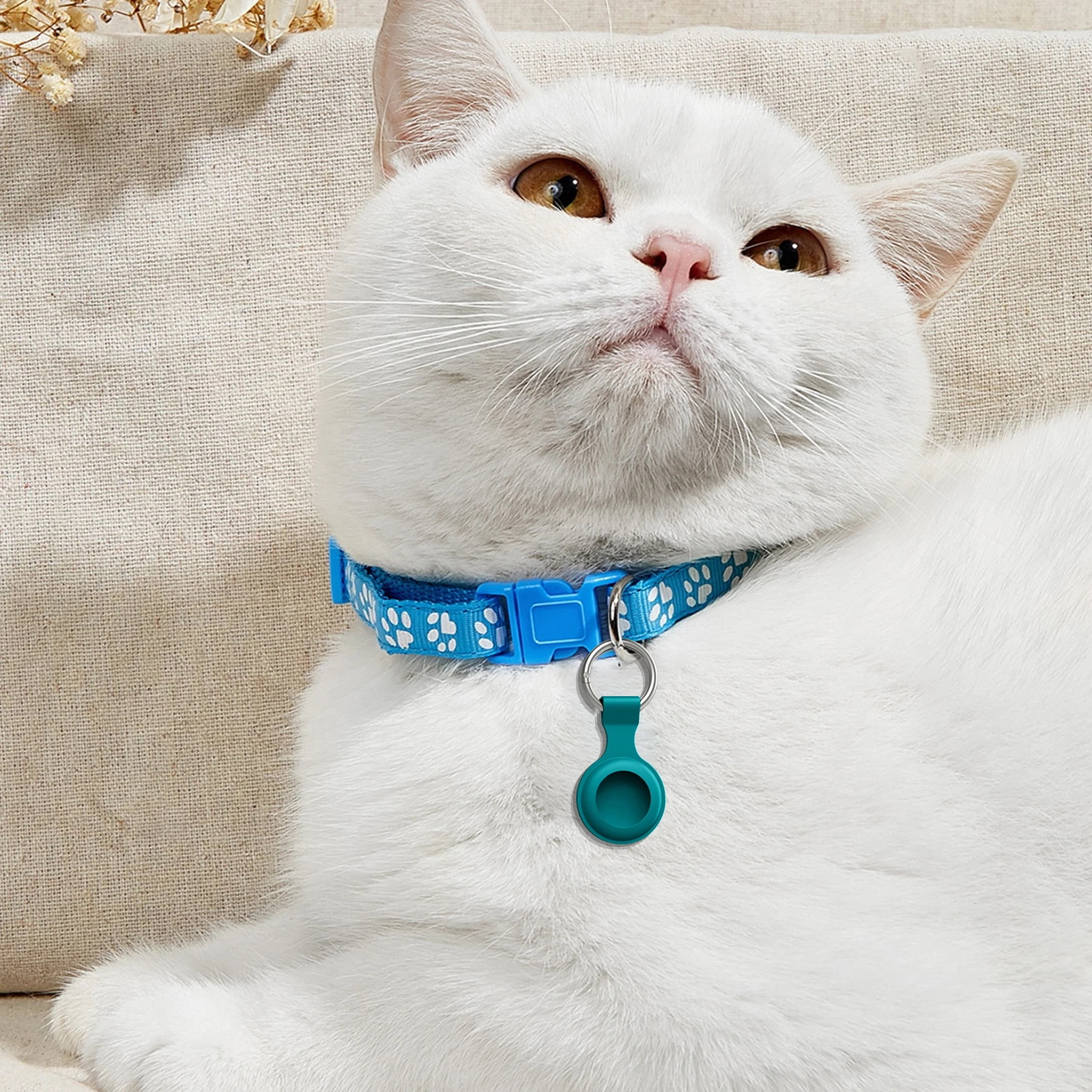 ل أبل Airtag حامل سلسلة المفاتيح غطاء من السيليكون واقية قذيفة ل AirTag المقتفي المضادة للخدش غطاء لحقيبة الأمتعة