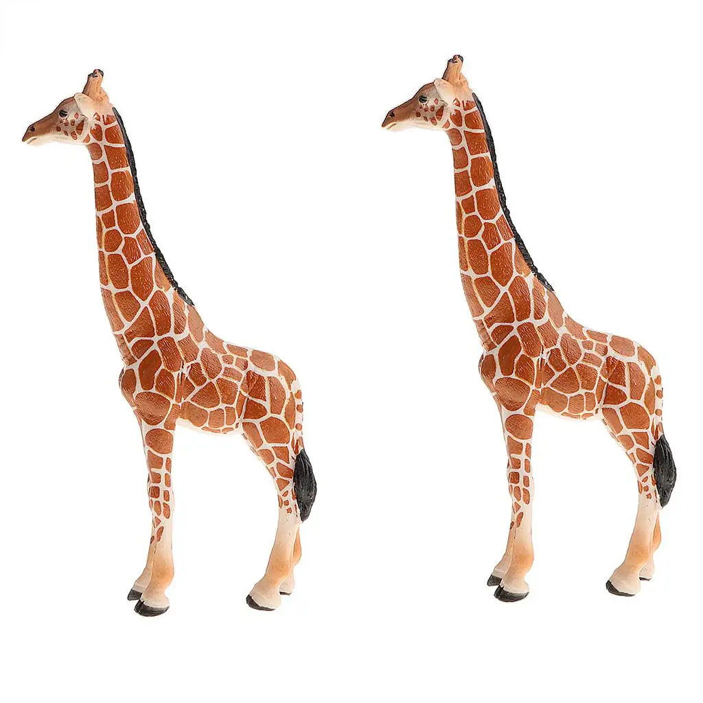 Animal Figure Toy Realistic Giraffe Model Plastic Desktop Figurine Simulation Animal Model for Classroom and Home Decor