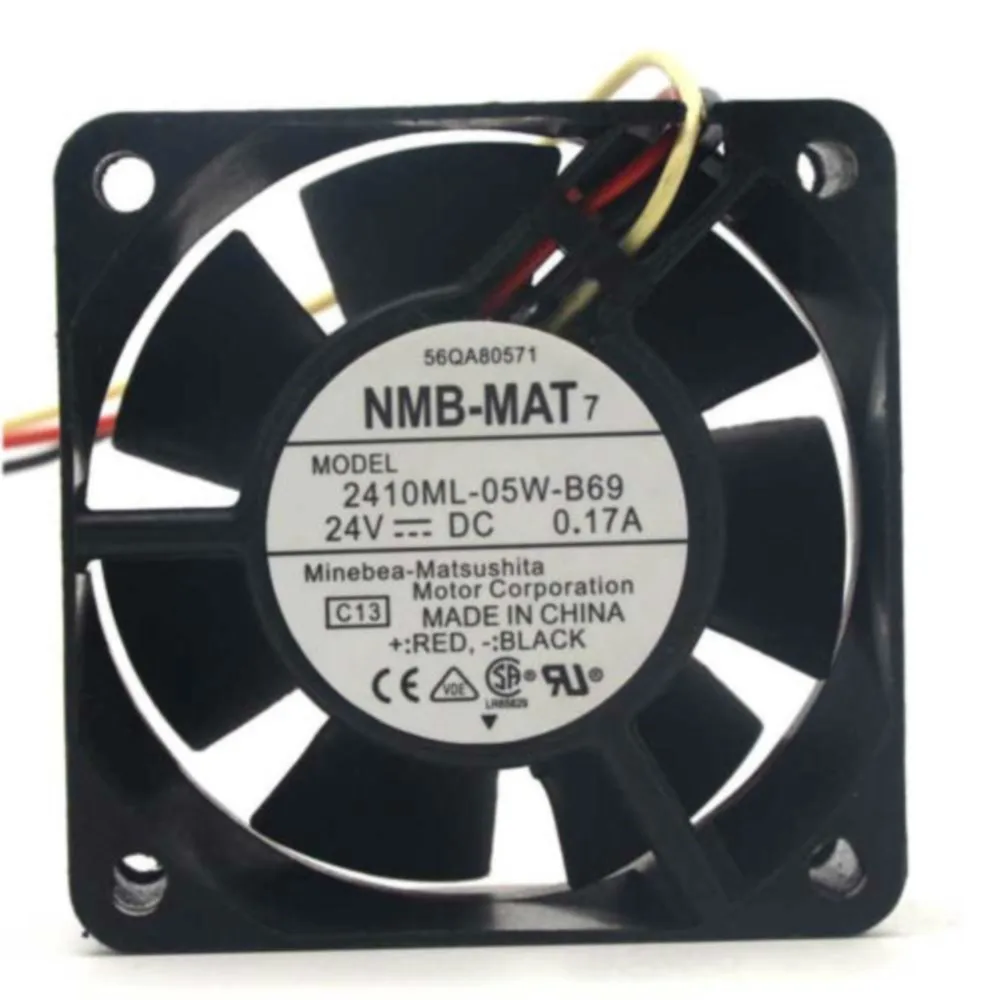 

60mm 24V Case Fan for NMB 2410ML-05W-B69 DC 0.17A 60x60x25mm Ball Bearing Cooling Converters