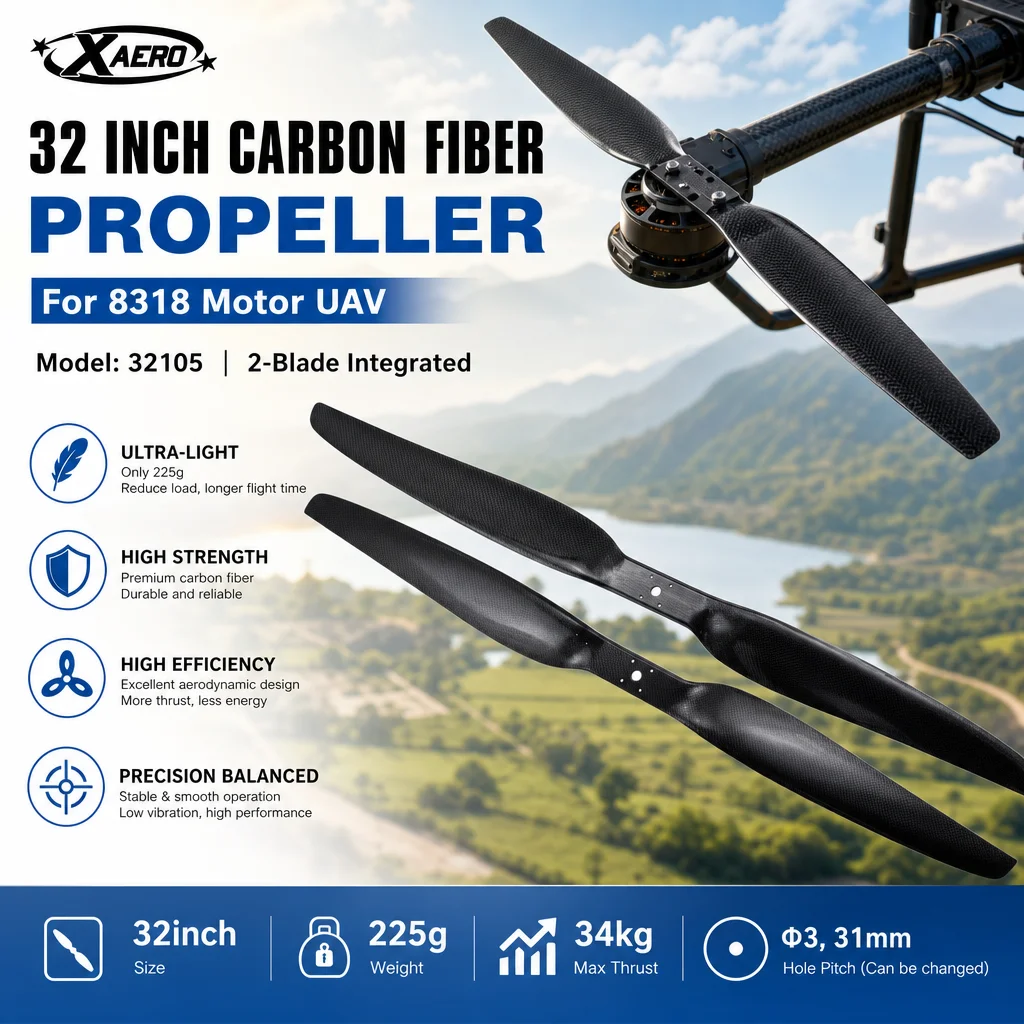 XAERO 32 inch 32105 Carbon Fiber Propeller 2-Blade Integrated for 8318 Motor UAV