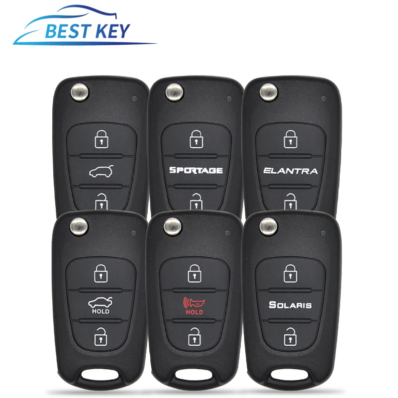 BEST KEY Smart Remote Key Shell Car  Case For Hyundai I20 I30 I35 IX35 Elantra KIA K3 K5 Sportage Solaris Replacement Flip Key