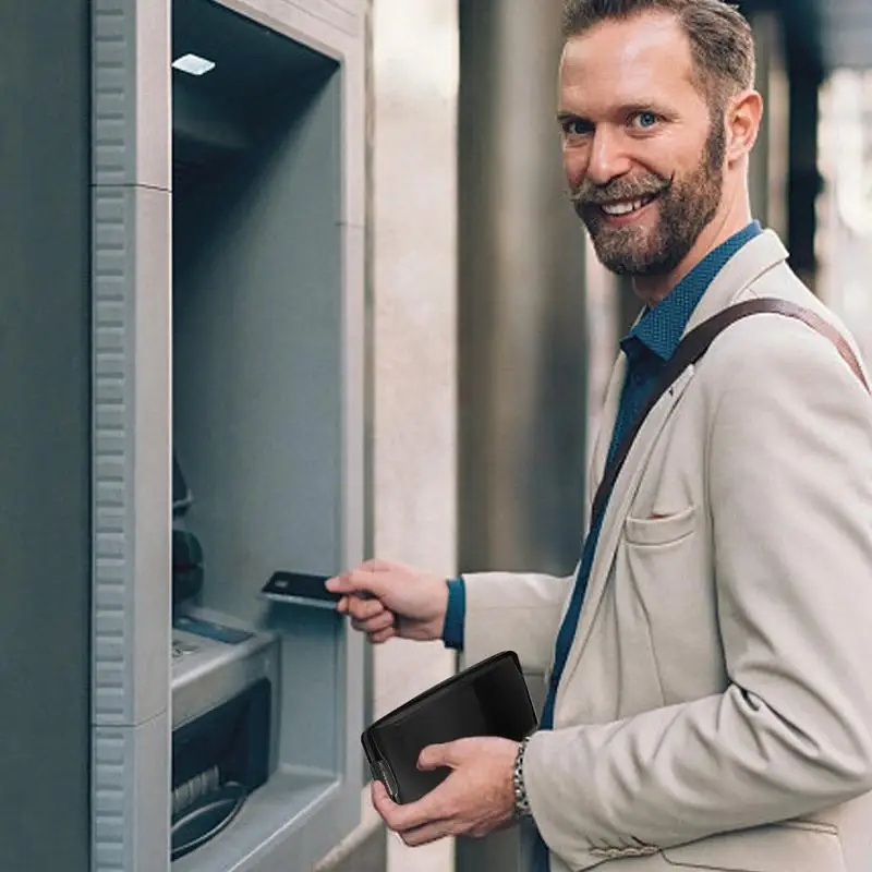 Portefeuille en aluminium pour hommes et femmes, métal, blocage RFID, porte-cartes de visite, étui rigide, multifonctionnel