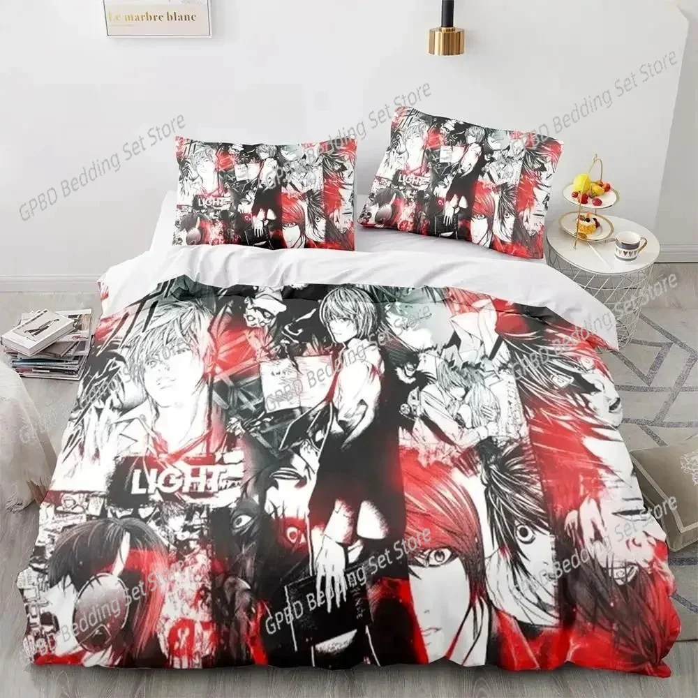 3D Print Anime Death Note Bedding Set Single Twin Full Queen King Size Bed Set Adult Kids Bedroom Duvet cover Sets Home Textiles