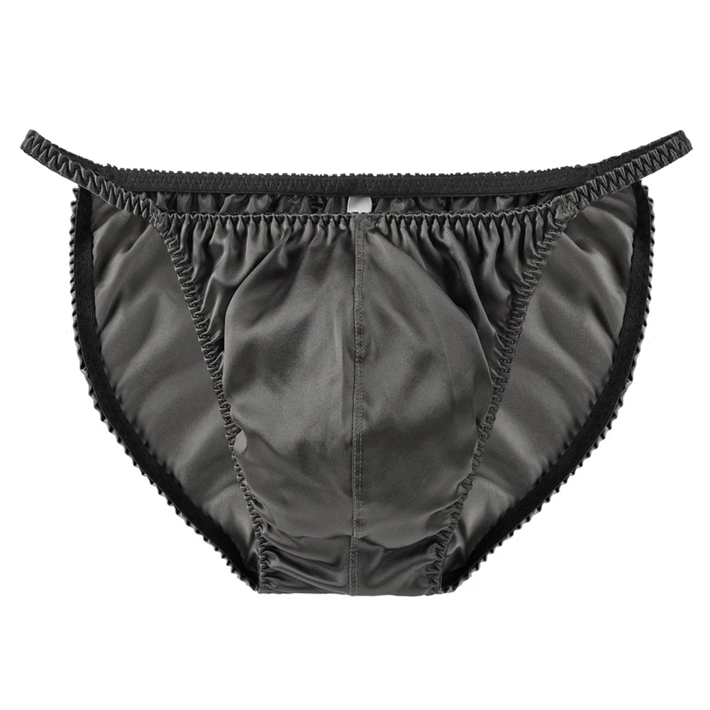 Sexy Mens Underwear Comfy Underwears Ice Silk Knickers Lingerie Underpants Low Waist Trunks Briefs U Convex Panties