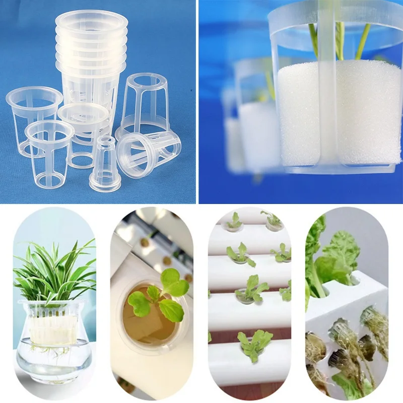 

100Pcs/Lot Hydroponic Basket Garden Vegetable Soilless Grow Net Pot Greenhouse Plant Clone Grow Pots Net Nursery Cup