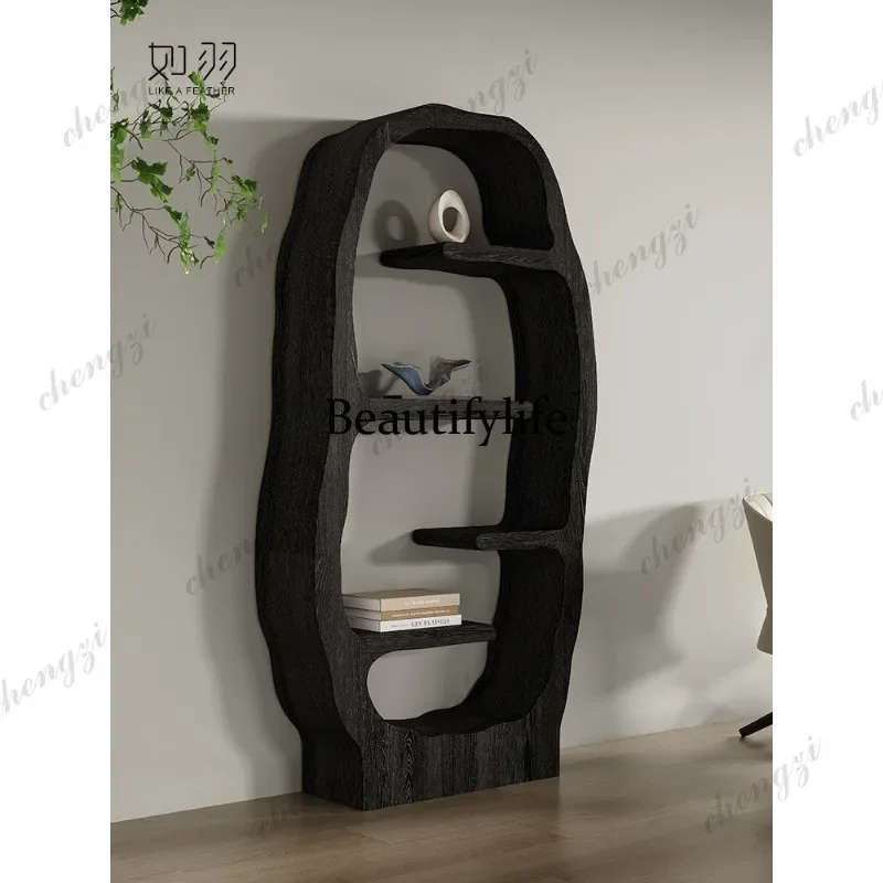 B178 Retro decorative shelf study tea room designer floor-to-ceiling bookcase wall storage rack