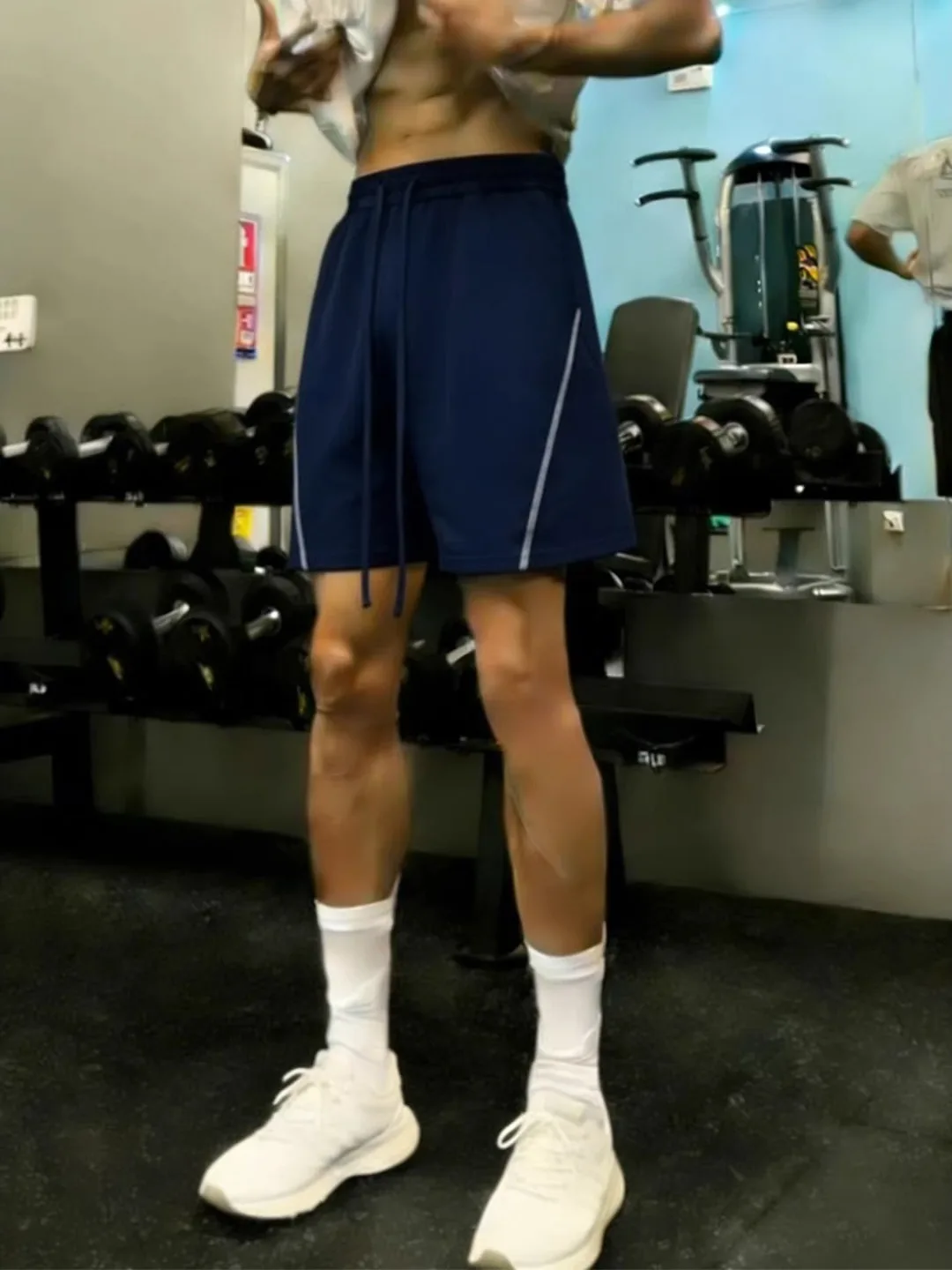 

Blue Fitn orts Men's Summer Ice Sensation Hsu Line 5 orts Ice Sensation Heavyweight Fitn orts for Running And Dai...