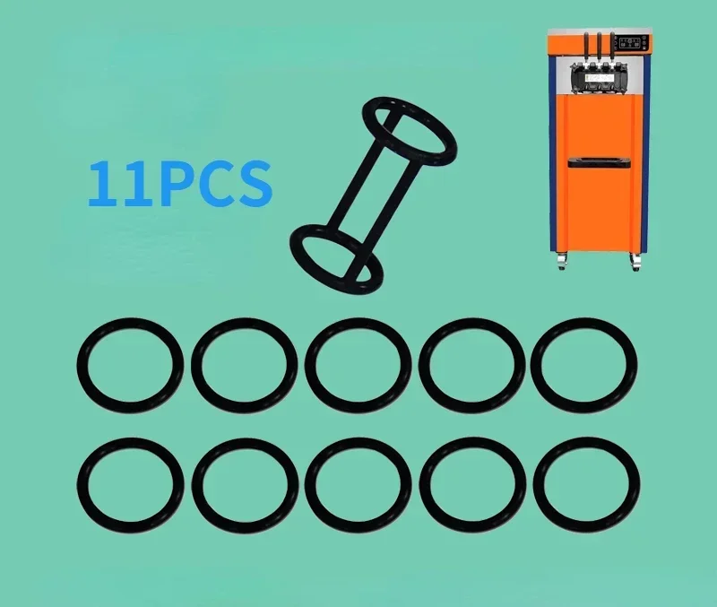 10PCS O Seal Rings +1pcs  H Shaped Sealing Ring Small Gaskets Spare Parts For Soft Ice Cream Machine Donper