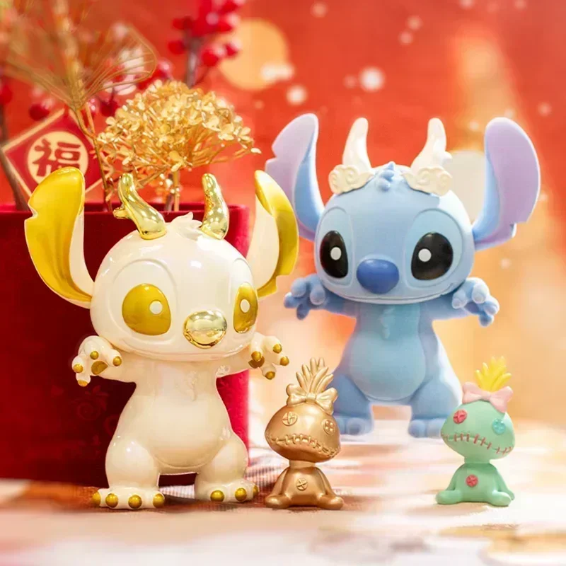 Disney Figure The Year Of Dragon Limited Series Stitch Figurine Cartoon Collectible Model Birthday Gift Novel Children Toys