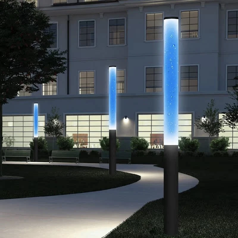 Flowing Bubble Column Outdoor Landscape Lamp Column Garden Villa Community Street Light