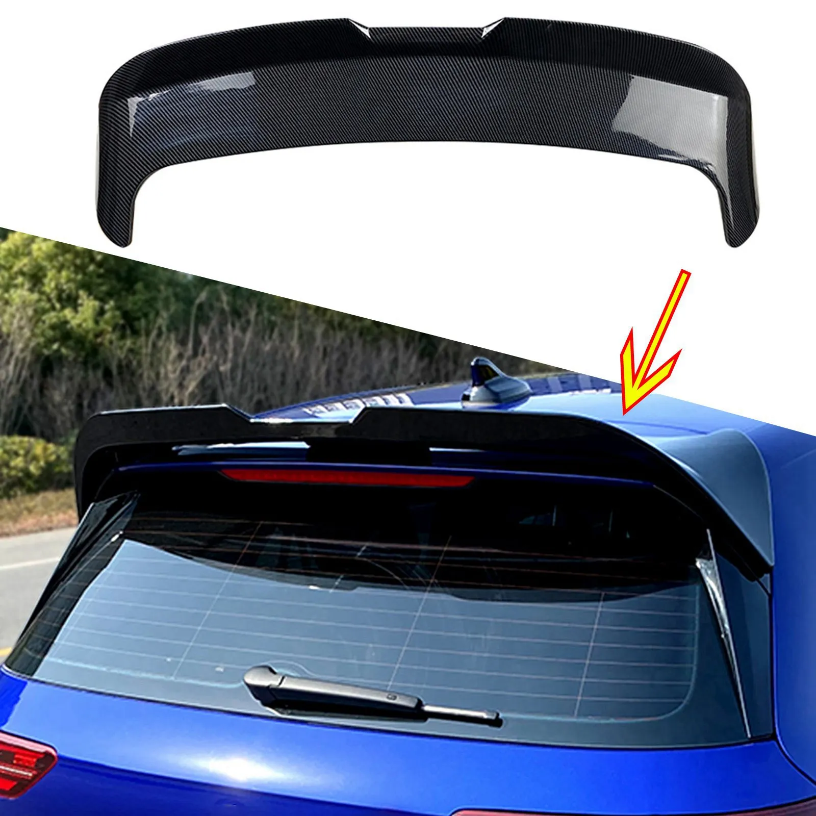 Rear Trunk Spoiler For VW Golf 8 MK8 Second-Gen ODINGER 2020-2021 Car Bumper Lip Trunk Spoiler Boot Wing Accessories