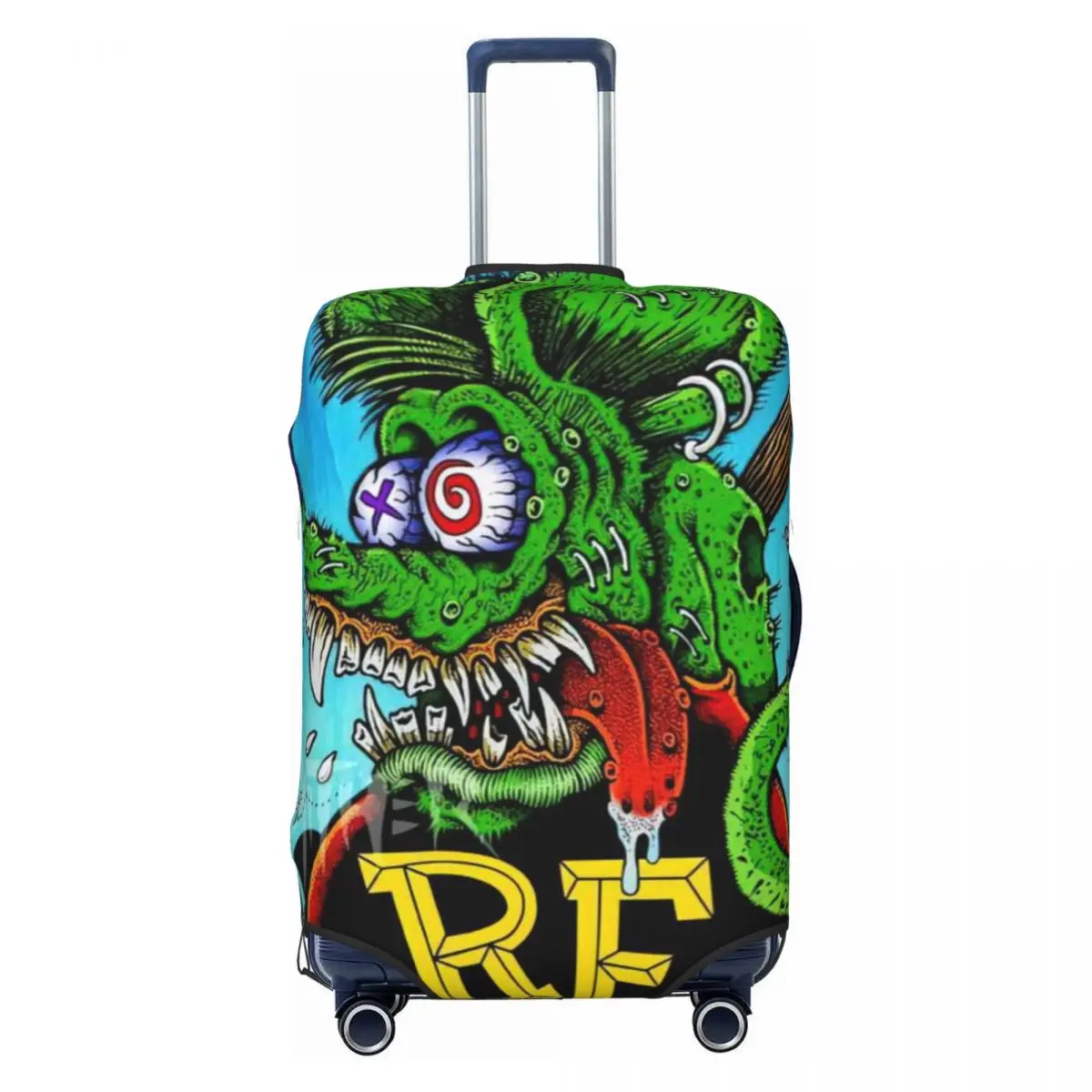 The Rat Fink Print Luggage Protective Dust Covers Elastic Waterproof 18-32inch Suitcase Cover Travel Accessories