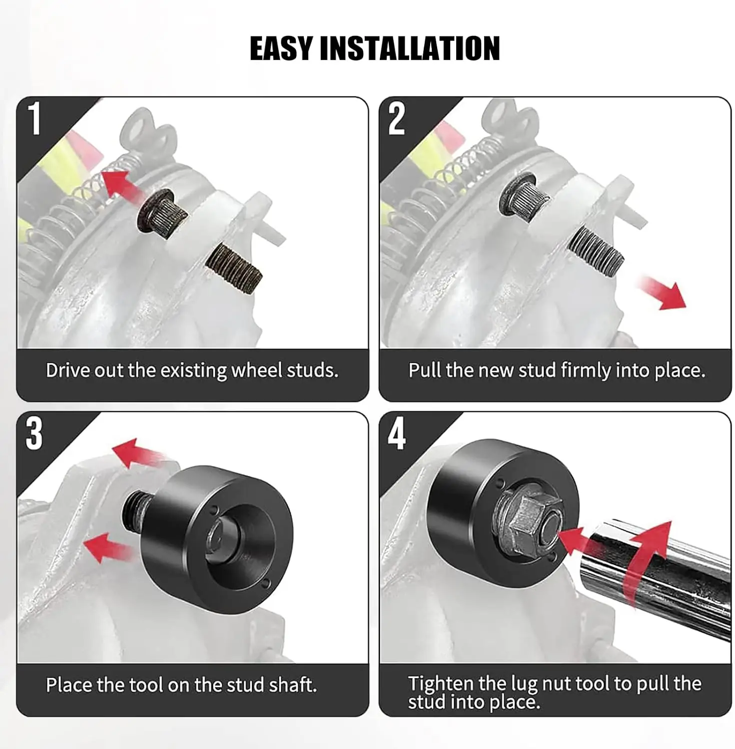 22800 مثبت مسمار العجلة، أداة تثبيت مسمار العجلة، آمنة، توفر الوقت، جهد، لمعظم عجلات السيارات والخدمة الخفيفة