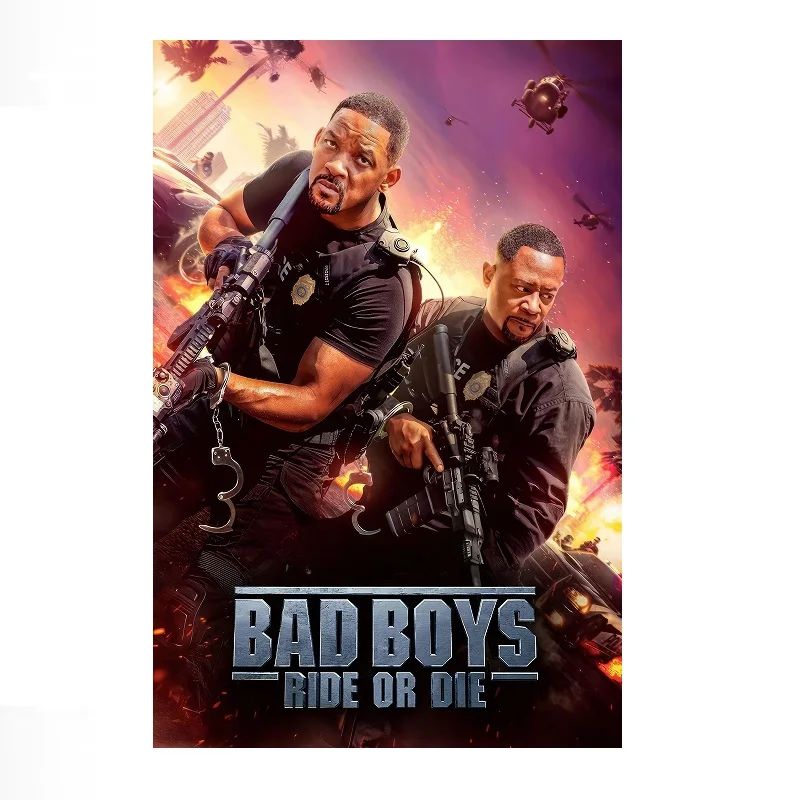 Bad Boys: Ride or Die (2024) Movie, Print Art Canvas Poster, For Living Room Decor Home Wall Picture
