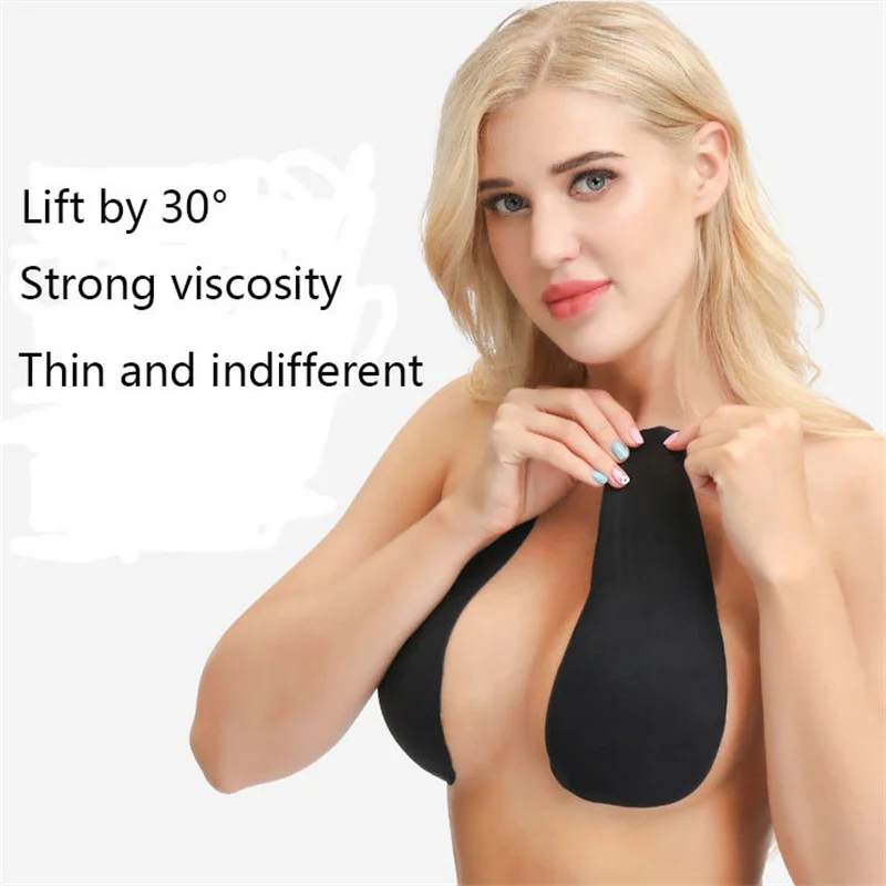 Silicone Invisible Water Drop Breast Lifting Patch Self-Adhesive Reusable Push-Up Breast Lifting Patch Female Bra Patch