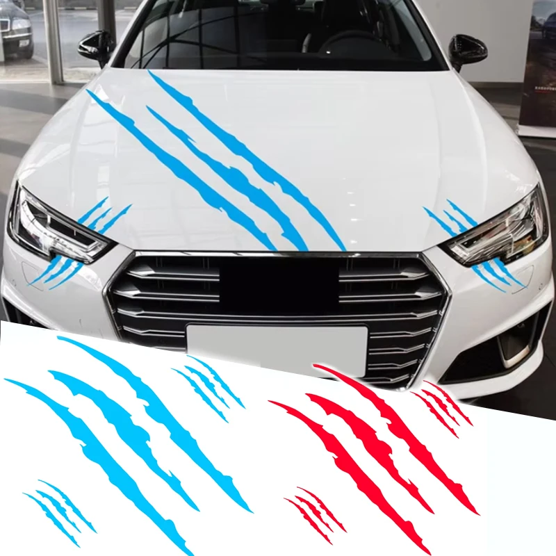 

3Pcs Claw Scratch Car Decal Sticker Car Front Hood Decoration Sticker Modification Personalised Decoration Car Accessories