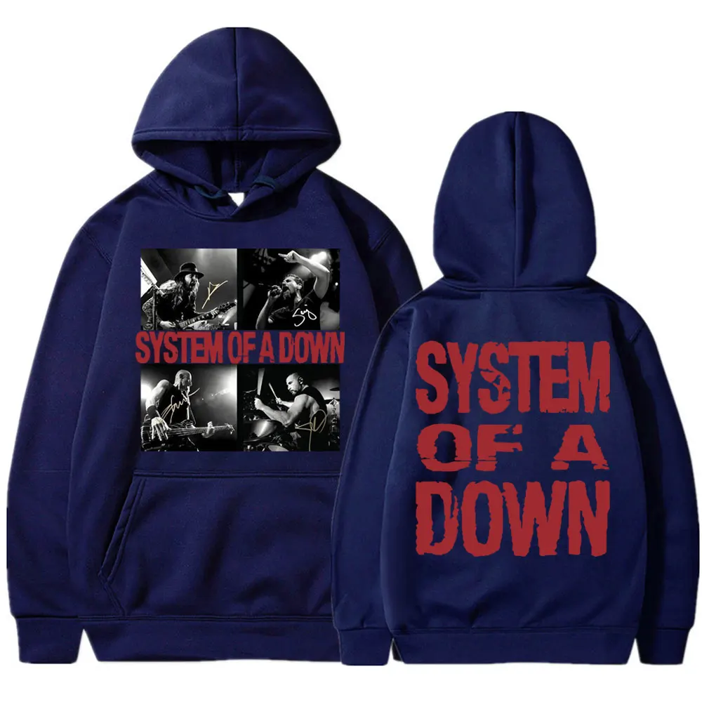 Rock Band System of A Down Graphic Hoodies Men Women Vintage Metal Popular Long Sleeve Oversized Fleece Hipster Hoody Sweatshirt
