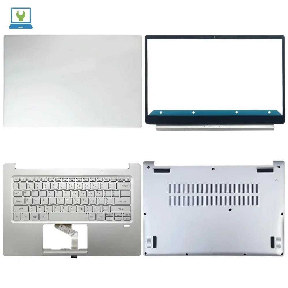 New For ACER Swift3 SF314-59 SF314-42-R43G N19C4 LCD Back Cover Top Case/Bezel Cover/Keyboard/Bottom Cover/Silvery ABD Shell
