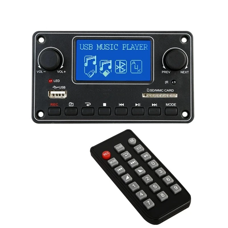 TDM157 Bluetooth MP3 Decoder Board Digital Audio Play Module Support USB SD AUX FM Input High Quality DIY Audio Circuit Board