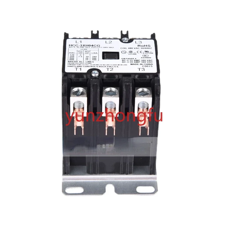 

480V 40A HCC-3XH04CG HCC-3XH04YL Industrial Heating Equipment UL AC Contactor