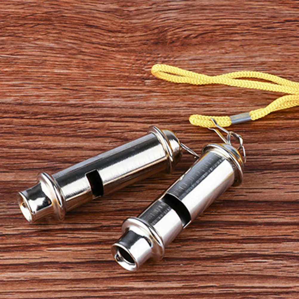 3Pcs Outdoor Emergency Whistle Stainless Steel Loud Lightweight Survival Camping Portable Sports Safety Metal High Pitch