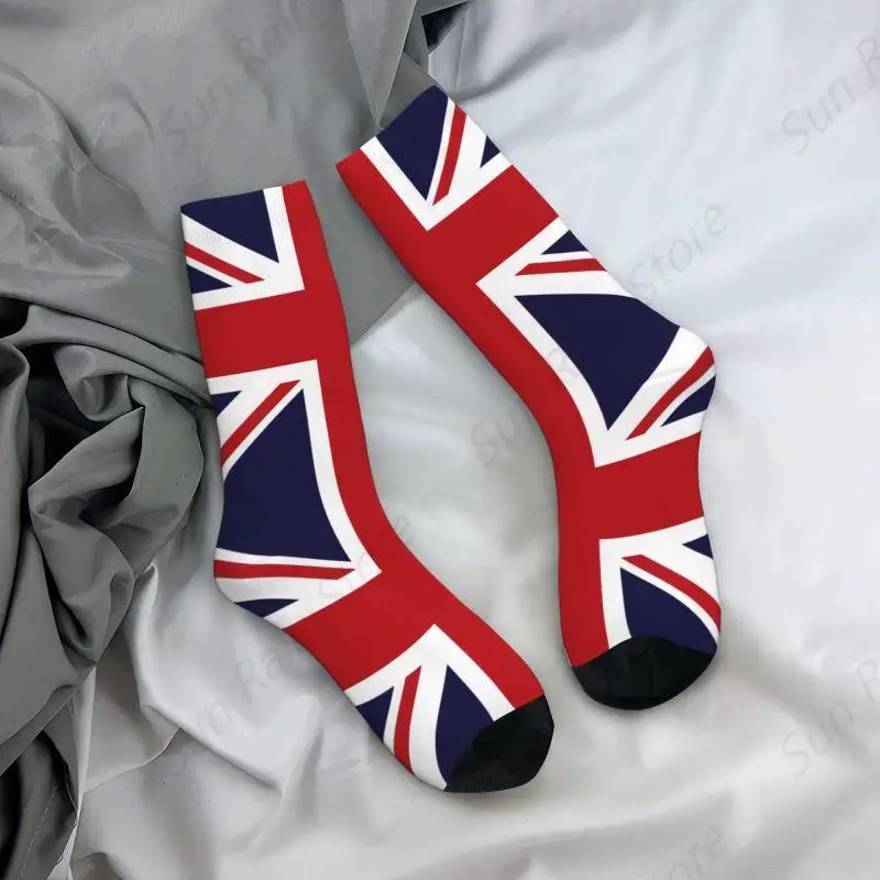 Union Jack bandera del Reino Unido hombres mujeres calcetines de tripulación Unisex fresco Reino Unido británico Primavera Verano Otoño Invierno calcetines de vestir