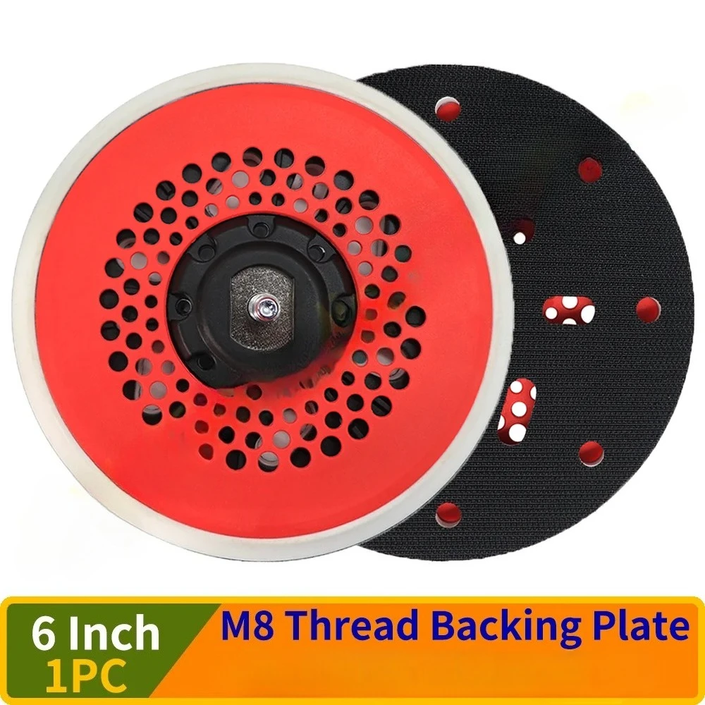 

For Dust Free Electric Polishing Machine Car Cleaning 6 Inch Hook & Loop Sanding Pad with M8 Thread Backing Plate