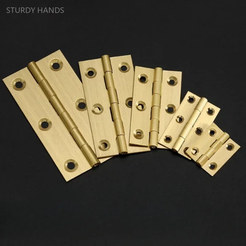 50PCS thickened brass hinge support, 2-inch, 3-inch Chinese light luxury cabinet door, box door hinge, old-fashioned hinge