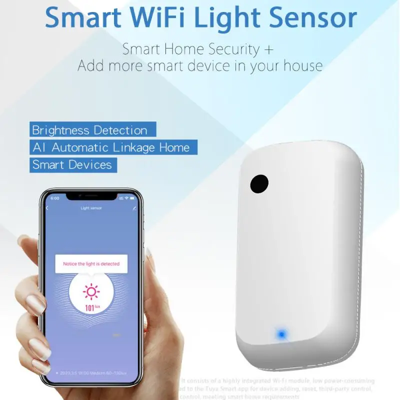 

Tuya Wifi Light Sensor Smart Illuminance Brightness Detector Sensor Smart Home Illumination Automation Smart Life Linkage