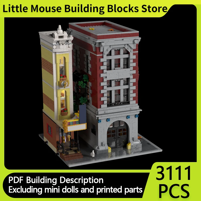 

City Street View Model MOC Building Bricks Workshop And Jazz Club Modular Technology Gifts Holiday Assemble Children Toys Suit