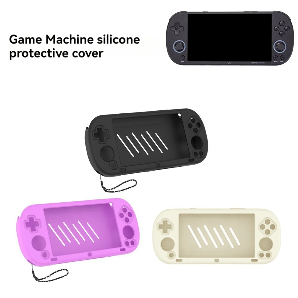 

T35C Game Console Silicone Case Drop-Proof Shockproof Protective Cover for Smart Pro 5 Inch Game Console Black