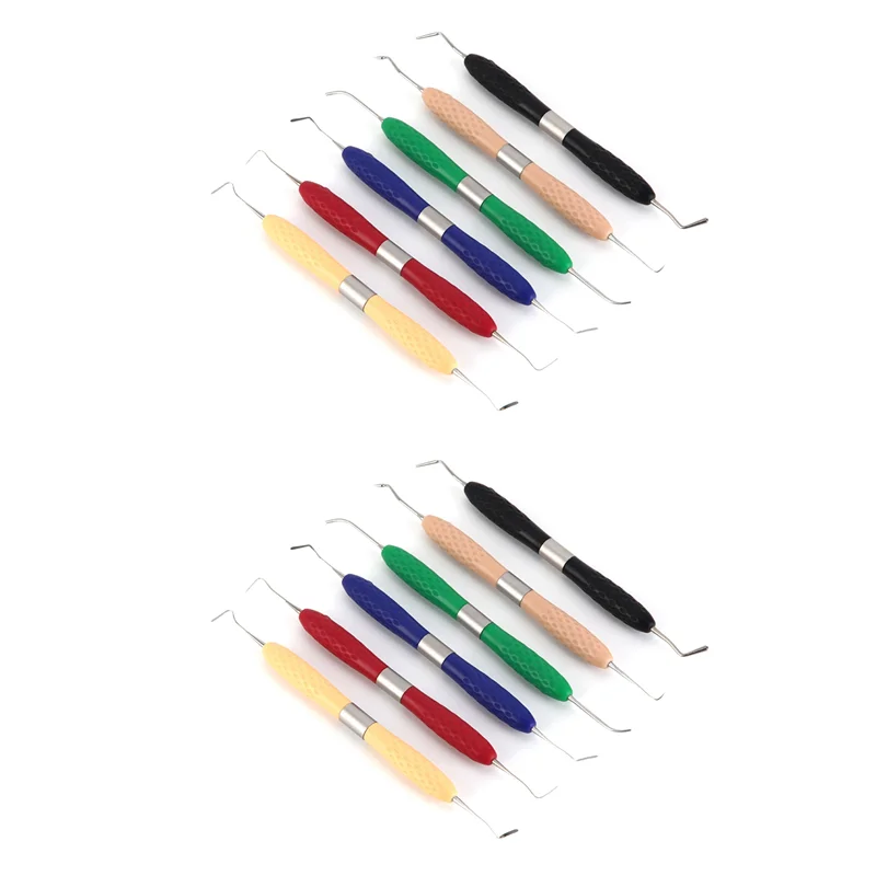 

12Pcs Resin Filler Aesthetic Restoration Kit Fit For LM Resin Knife Plastic Dresser With Silicone Handle