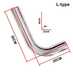 90 Degree Eblow L Type Intercooler Air Intake Aluminum Pipe Tube 38 51 54 57 60 63 70 76mm Engine Air Flow Tuning Hose DIY