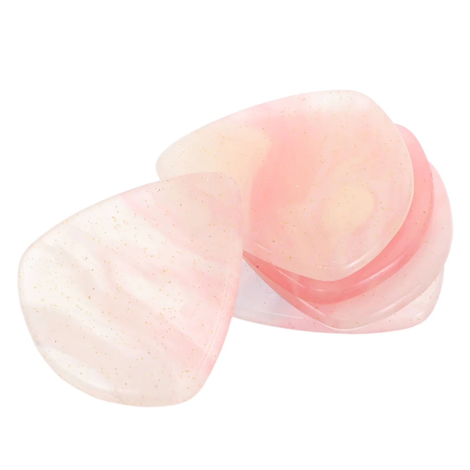 

5pcs Picks: Heart-Shaped Resin Plectrums For Electric Bass Acoustic Guitar Ukulele Durable Comfort Grip For Stage Practice