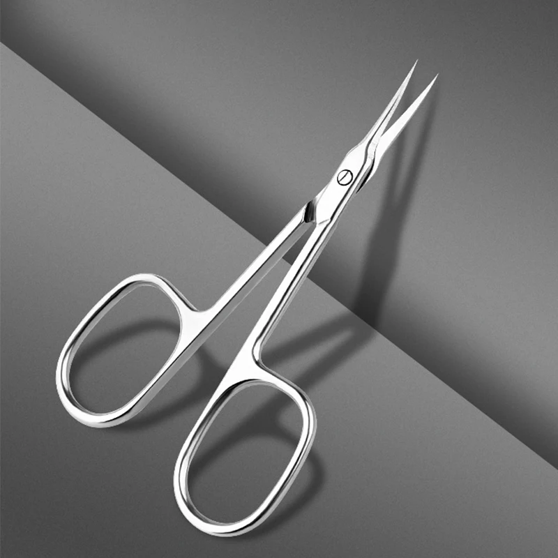 Russian Manicure Scissors Curved Tip Scissors Cuticle Scissors Microscopic Nail Dead Skin Remover Nail Clipper Salon Nail Tools