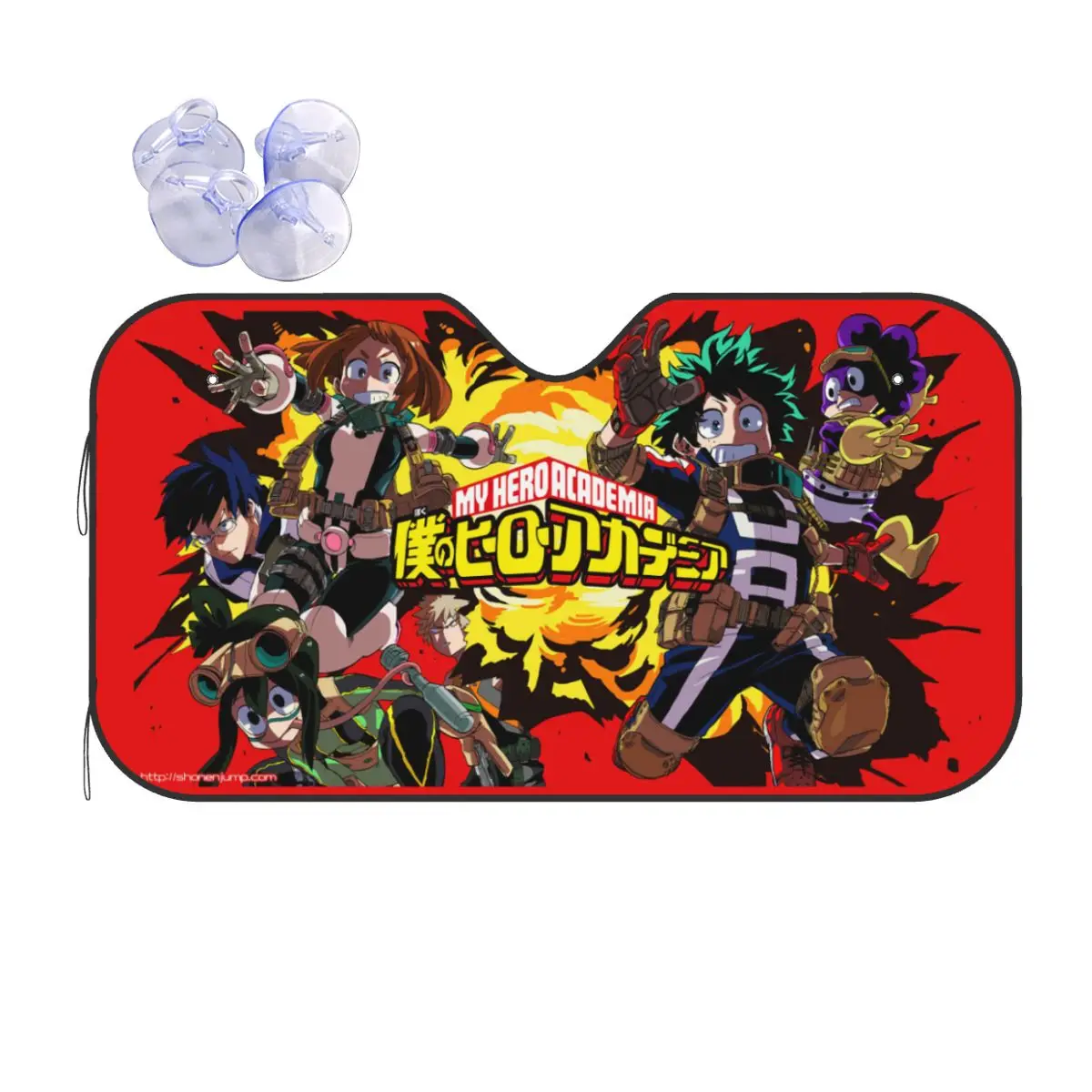 

Izuku Midoriya Ochaco Uraraka Bakugou Солнцезащитный козырек для лобового стекла Boku My Hero Academia Фольга для окон автомобиля Крышка для лобового стекла Защита от солнечной батареи