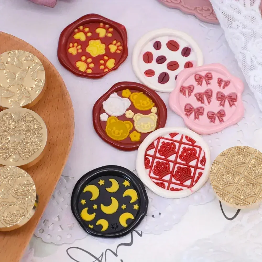 Butterfly Crown Paw Print Wax Seal Stamp Copper Head Embossed Process Stamp Sealing For DIY Cards Wedding Invitation Decoration