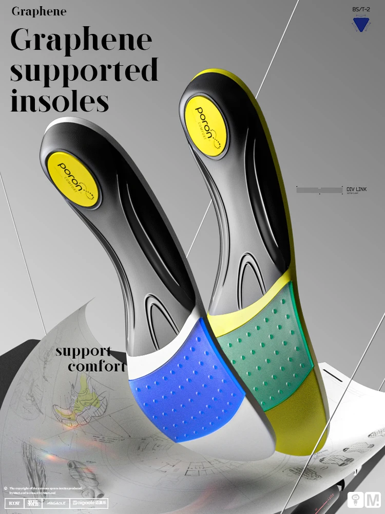 Mcgola Graphene Corrective Insole Transverse Arch Collapse Arch Flat Support Insole Tpu Reinforced Stable