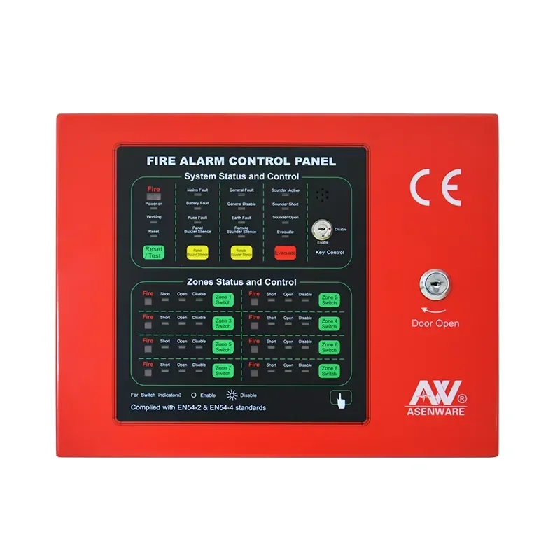 Asenware 8 Zone Conventional Fire Alarm Control System