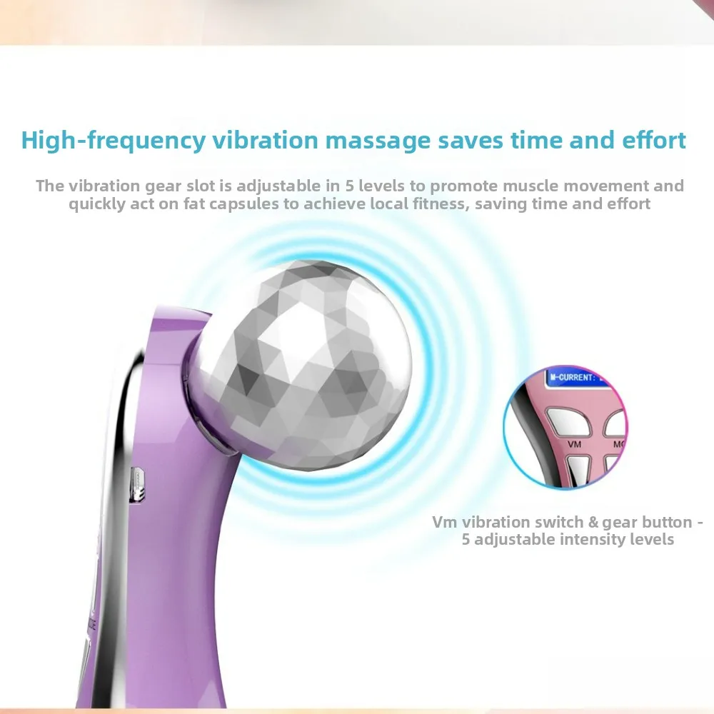 Neue 4D Mikrostrom Gesicht Massager Roller V Gesicht Gesichts Lifting Gerät EMS Vibration Puls Massage Y Form Schönheit Hautpflege Werkzeug