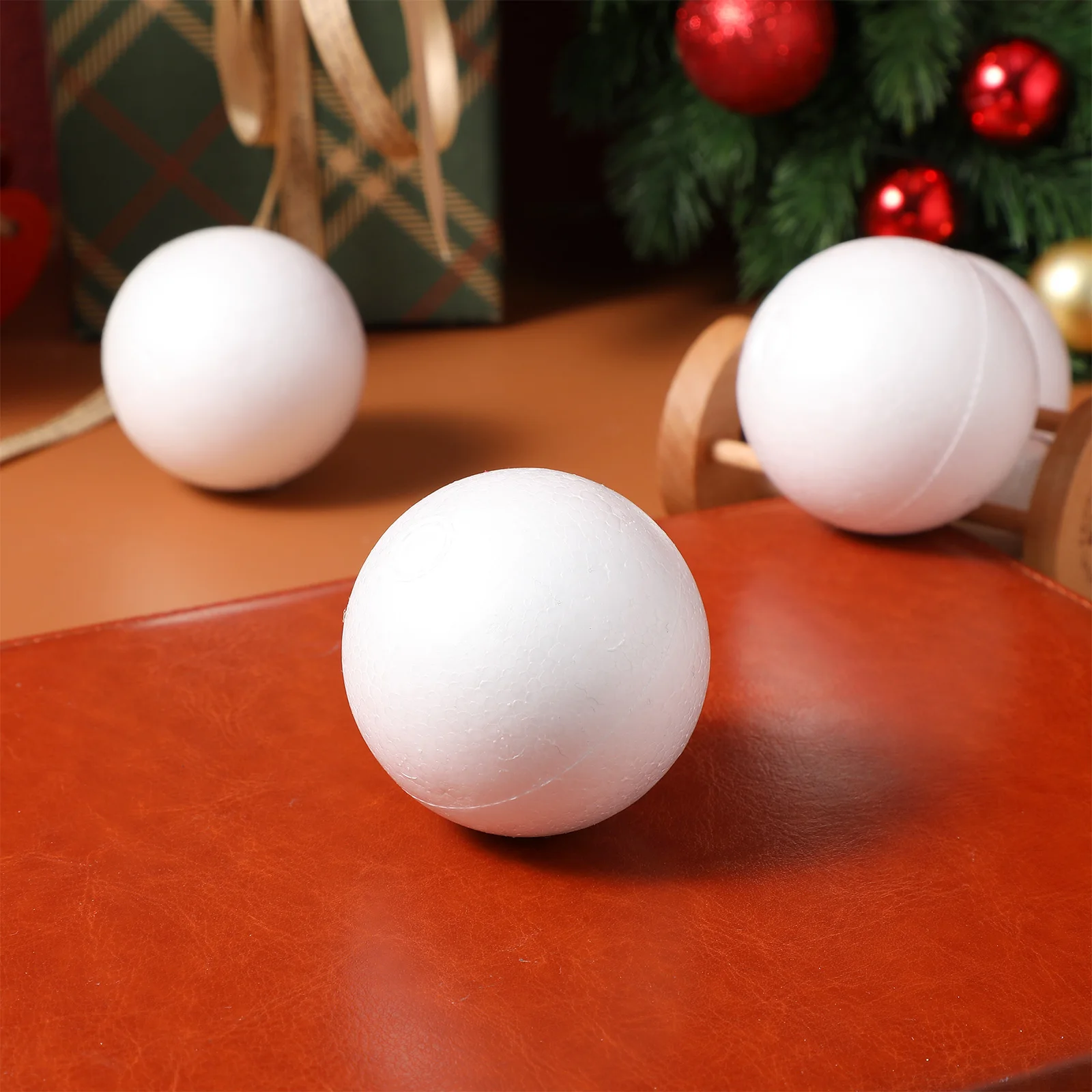 

10Pcs Christmas Decoration Polystyrene Balls White Solid Spheres 8Cm for DIY Painting Craft Xmas Tree Ornaments
