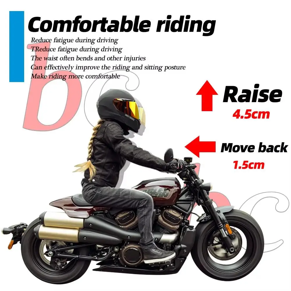 

Запчасти для мотоцикла Harley Sportster S: Комплект для увеличения высоты сиденья и смещения его по вертикали (Backward Shift) для Harley 1250 S/Si, улучшающий осанку при сидении, 2021-2022 гг., аксессуары.