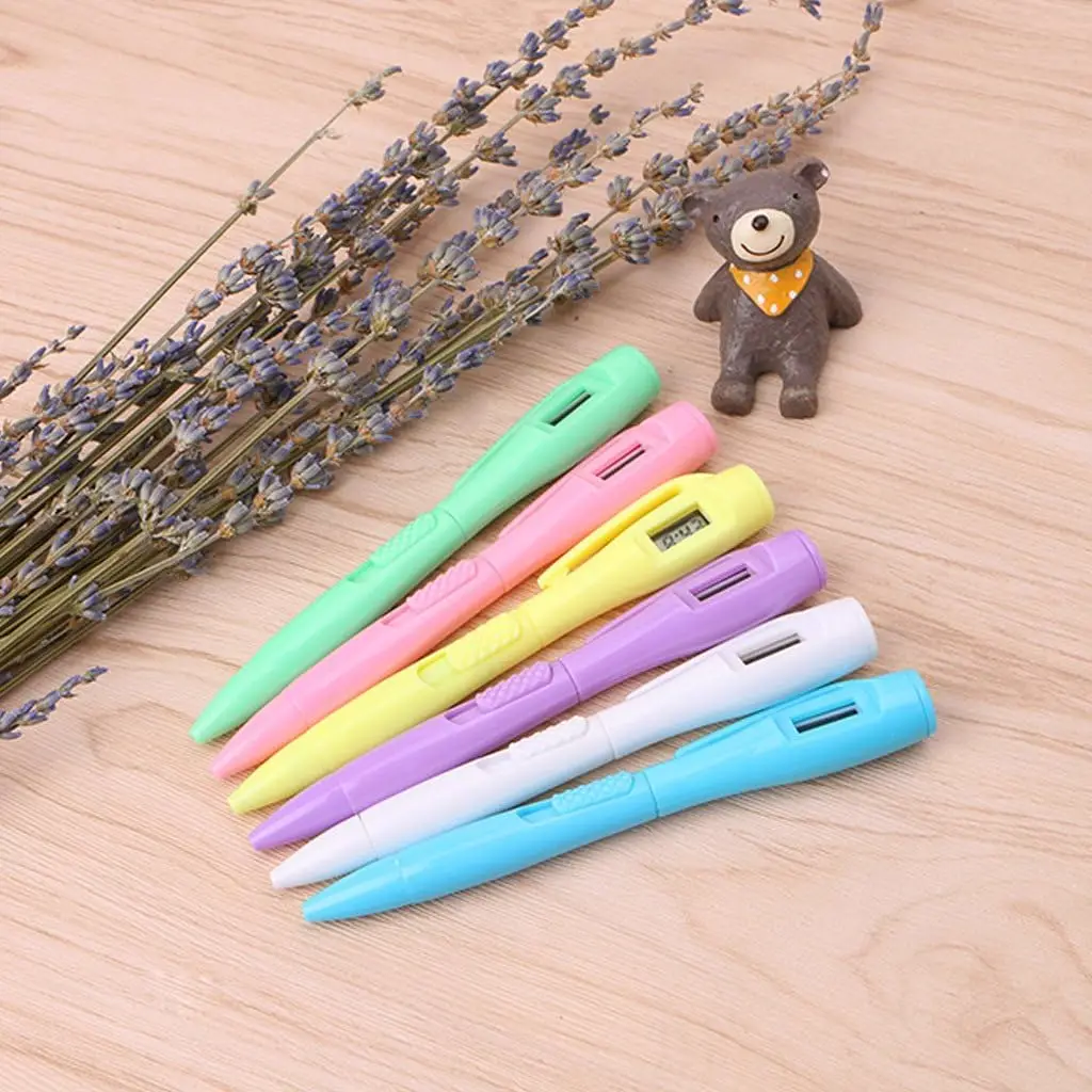 1 ชิ้นปากกาลูกลื่นพร้อมนาฬิกาดิจิตอลนาฬิกาอิเล็กทรอนิกส์ปากกาสอบปากกานาฬิกาปากกา